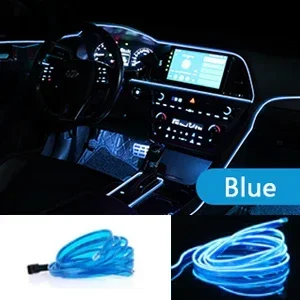 1M/3M/5M LED Car Interior Decoration Light EL Wiring Neon Strip For ...