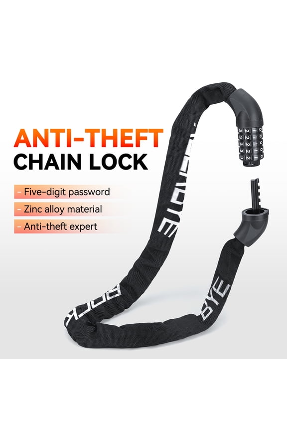 1M Bicycle Chain Lock 5 Digit Code Combination Anti-Theft Heavy Duty Security Password Bike Motorcycle Gate Lock