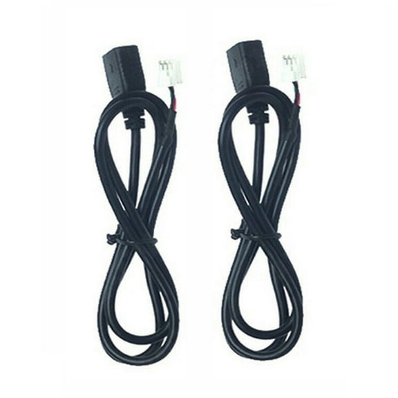 1M Car Stereo Boat Flush Mount USB Port 3.5mm Extension Cable Lead Mounting Panel F4Pin+6Pin Connector 2x