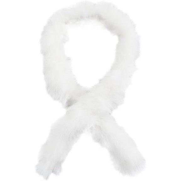 1M Imitation Rex Rabbit Fur Chenille Stick for Making White 80mm for DIY