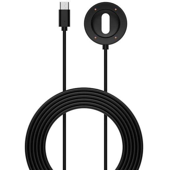 1M Magnetic Charging Cable Power Adapter for RUN Smartwatch, Fast Charging Cord with Data Transmission & Chip Protection (Black)