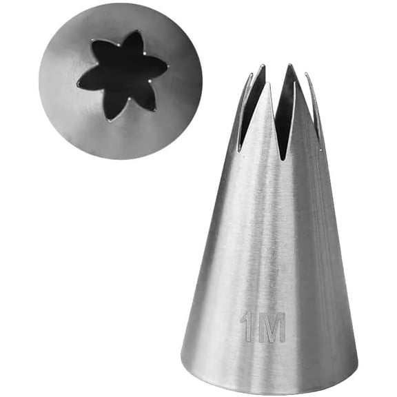 1M Medium Deep Cut Star Decorating Tube