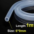 thumbnail image 1 of 1M Milk Food Grade Flexible Silicone Tube Hose Pipe Soft Rubber Translucent 6X9MM, 1 of 8