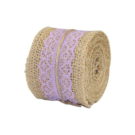 1M Natural Jute Burlap Hessian Ribbon Lace Trims Tape Gift Wrapping DIY Craft for Christmas Wedding Holiday Party Decorations