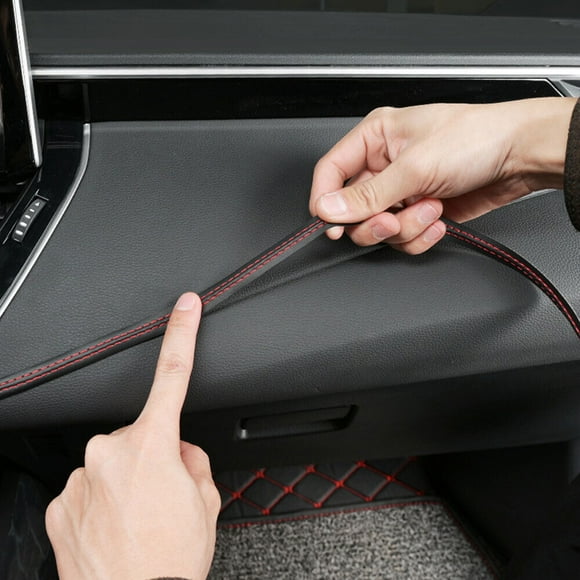 1M PU Leather Car Dashboard Decor Line Strip Sticker Moulding Trim Accessories