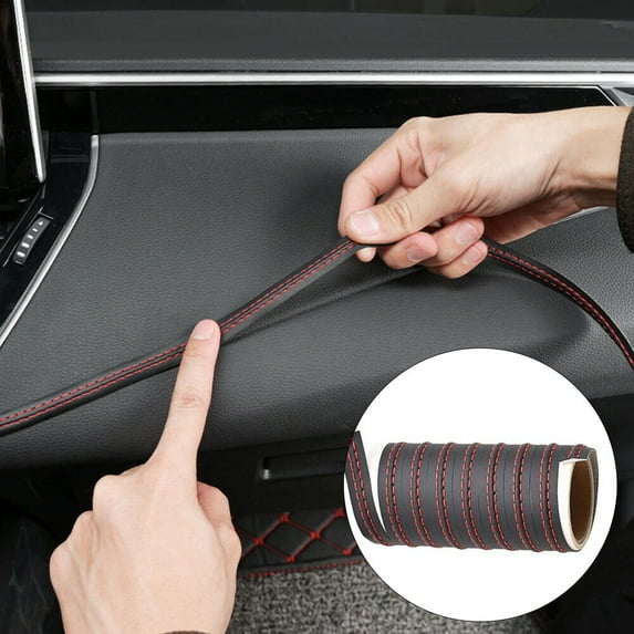1M PU Leather Car Dashboard Decor Line Strip Sticker Moulding Trim Accessories