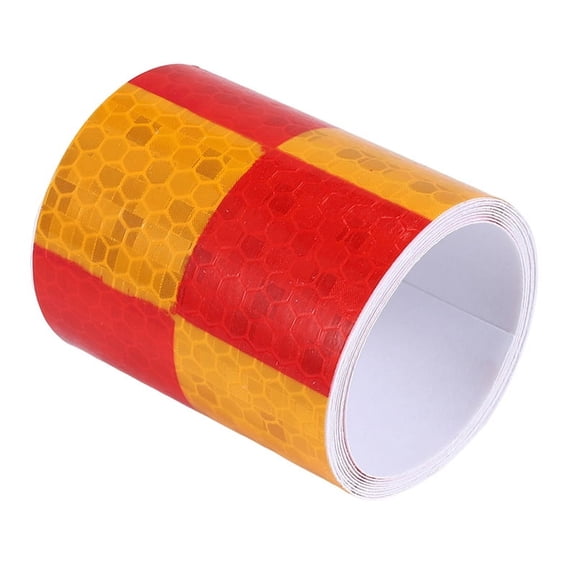 1M Reflective Safety Warning Conspicuity Tape Sticker, Red+yellow,1 x Reflective Safety Tape,Red+yellow