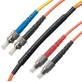 thumbnail image 1 of 1M ST/FC Mode Conditioning (ST Side) Fiber Optic Cable (9/125-50/125), 1 of 1