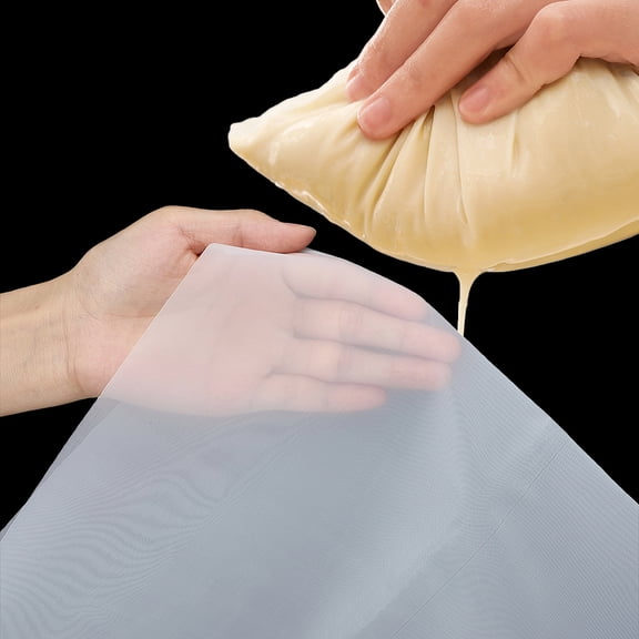 1M Square 200 White Nylon Fine Mesh Netting Filter Fabric Woven Net Sheet Reusable Strainer Cloth by The Yard for Kitchen Coffee Food Home Brewing