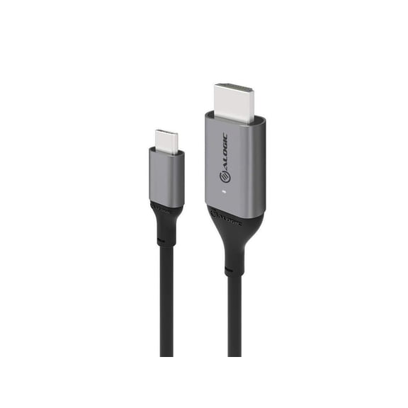 Alogic 3.28ft 4K 60Hz USB-C Male to HDMI Male Cable Space Grey ULCHD01SGR