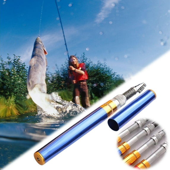 1M Ultra Short Pen Rod Pocket Rod, 9.4 Inch Mini Ice Fishing Rod Fishing Rod, Fishing Gear Whole Throwing Rod Sea Rod, Travel Fishing Pole for Saltwater Freshwater Fishing Gifts for Man