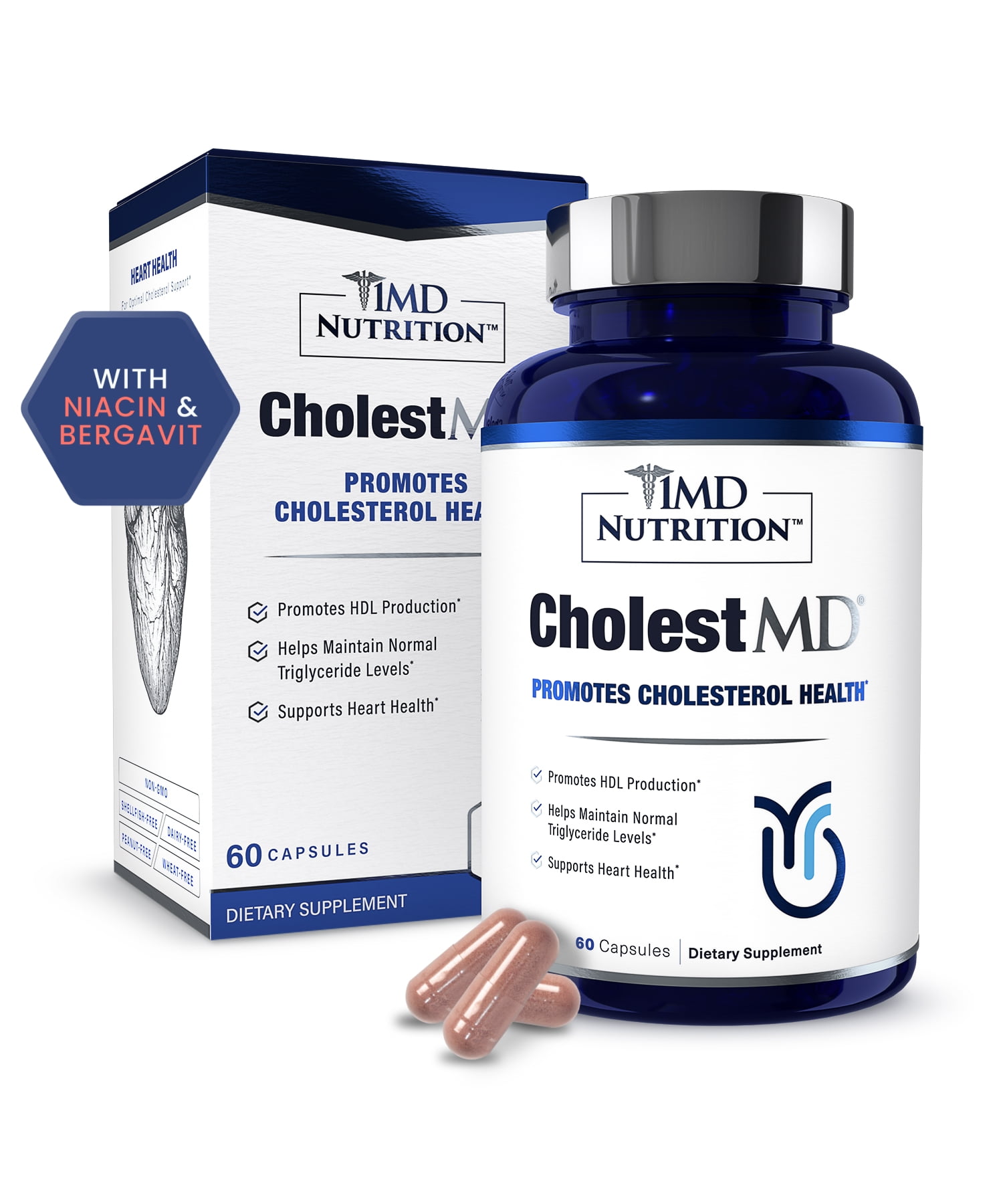 1MD CholestMD Support Healthy Cholesterol Levels, Promote Heart