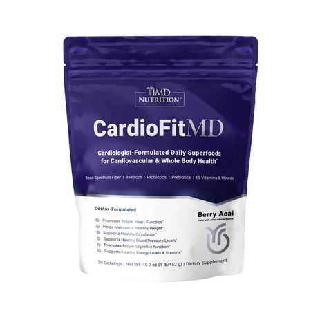 1MD Nutrition CardioFitMD - Vegan Beets Superfood Keto-Friendly - Nitric Oxide Supplement - Beet Root Powder - High Fiber Drink - 30 Days