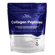 1MD Nutrition Collagen Peptides - Hydrolyzed Collagen Powder Types I & III for Women & Men - Joint, Hair & Nail Support - Unflavored - 30 Servings