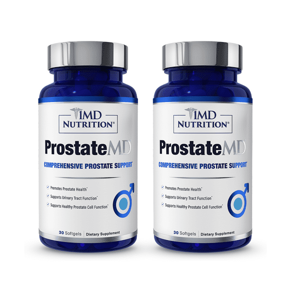 1MD Nutrition ProstateMD Saw Palmetto Prostate Support Supplement - Support for Urinary Tract and Frequent Bathroom Urges | 60 Day Supply (2-Pack)