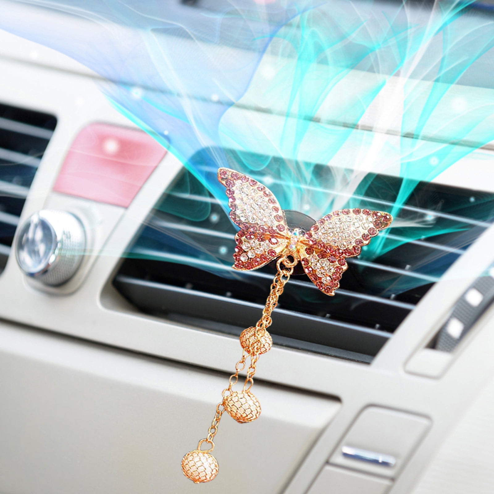 1ML Full Car Aromatherapy Car Clip Aromatherapy Tassel Butterflies Clip