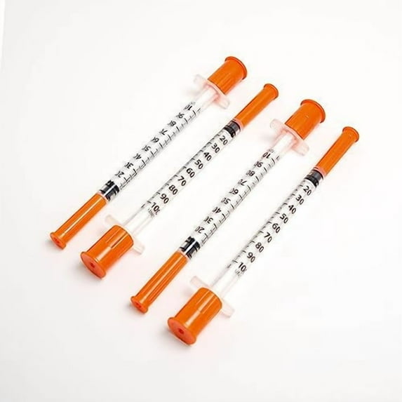 1ML Syring with 27Ga 1/2 (Sterile Disposable Injection Needl with Cap for Animal, Pet, Poultry and Industrial laboratory Accessories (1ML Syring with 27G 1/2 needl Individual Packa