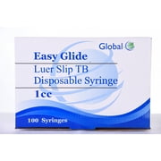1ML Syringe Only with Luer Slip Tip - 100 Syringes Without a Needle by Easy Glide - Great for Medicine, Feeding Tubes, and Home Care