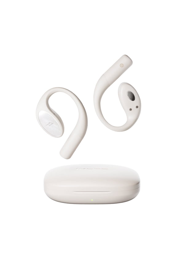 S51 Open Ear Wireless Headphones, Hi-Fi Sound, AI ENC Mic, Secure Fit Earhooks, IPX5, White