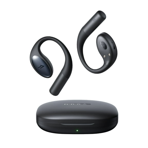 1MORE S51 Open Ear Wireless Headphones, Black with Mic, Hi-Fi Sound, Secure Fit