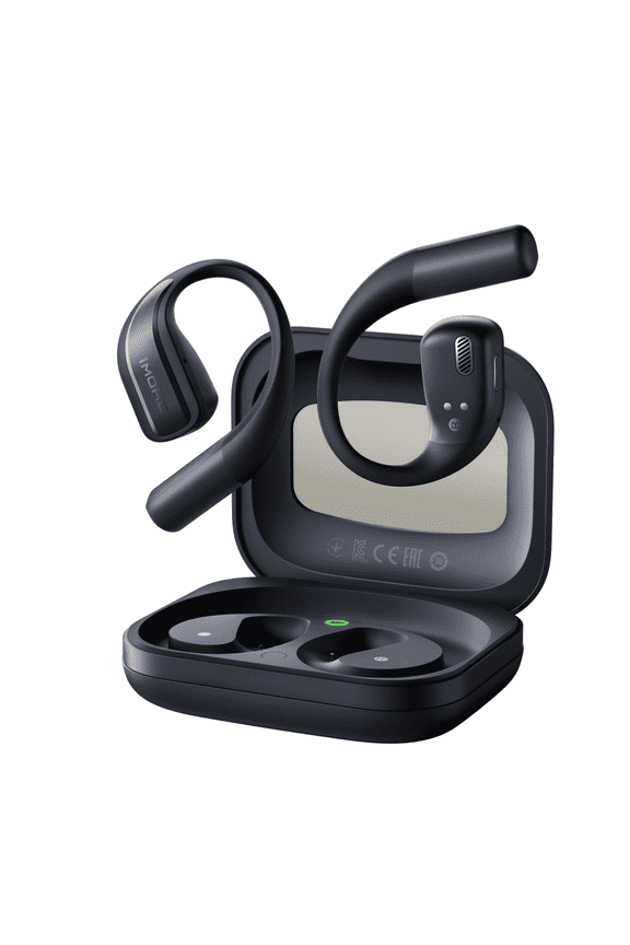 S70 Open Ear Wireless Earbuds with Charging Case, 40H Playtime, IPX5 Waterproof, Black