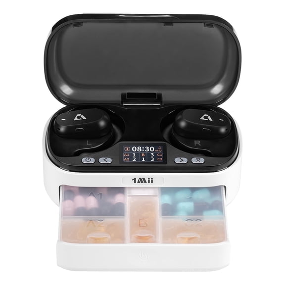 1Mii Open-Ear Bluetooth Headphones with Organizer Box, 180 Rotatable Earhooks, 48H Battery, IP5 Waterproof