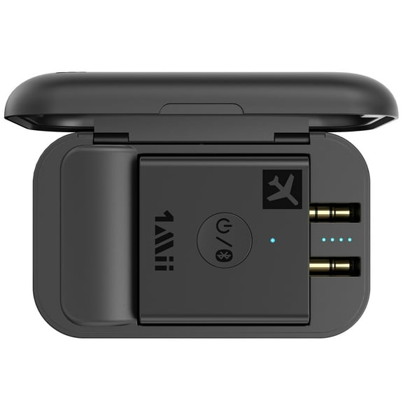 1Mii B05 Airplane Bluetooth 5.3 Adapter for Headphones, In-flight Wireless Adapter With Charging Case