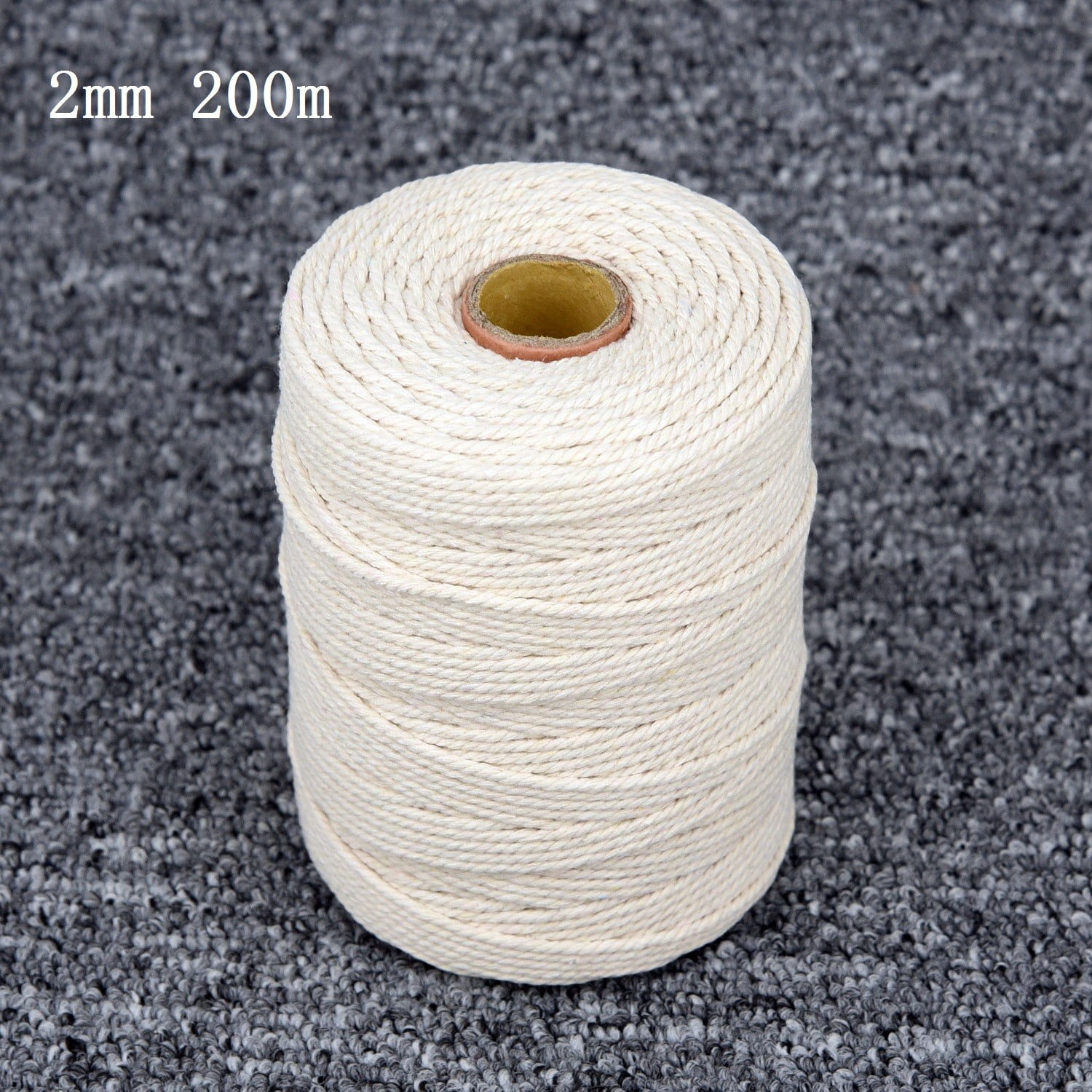 1/2 /3mm Diameter White Beige 100m Cotton Cord Rope Craft Macrame