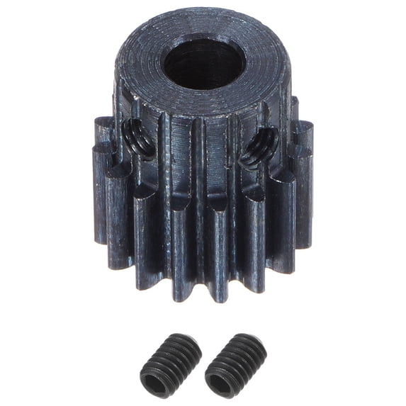 1Mod 16T Pinion Gear 6mm Bore Hardened Steel Motor Rack Spur Gear with Step for RC Car Truck Gear Drive