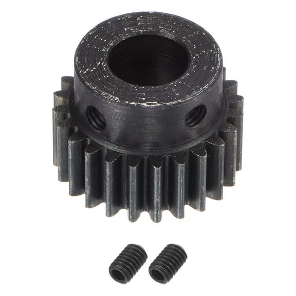 1Mod 24T Pinion Gear 10mm Bore Hardened Steel Motor Rack Spur Gear with Step for RC Car Truck Gear Drive