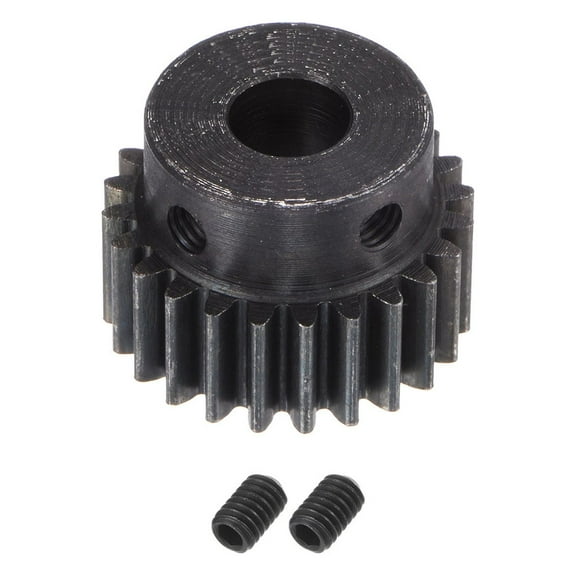 1Mod 24T Pinion Gear 6mm Bore Hardened Steel Motor Rack Spur Gear with Step for RC Car Truck Gear Drive