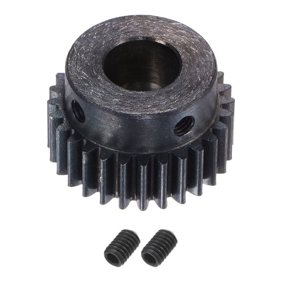 1Mod 28T Pinion Gear 12mm Bore Hardened Steel Motor Rack Spur Gear with Step for RC Car Truck Gear Drive