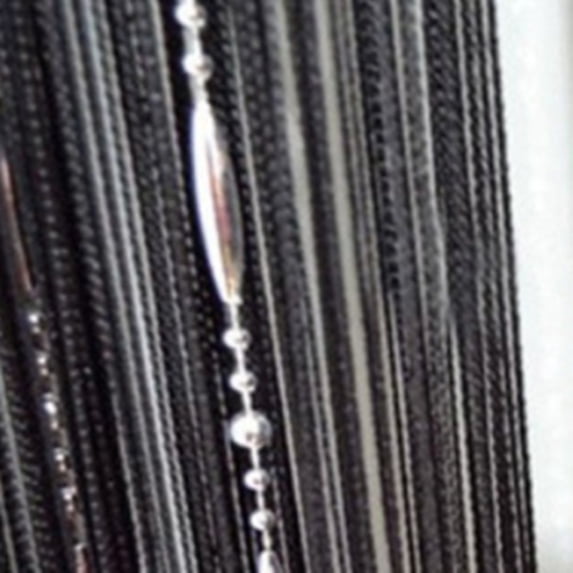 1Mx2M Home Screen Tassel Chain Bead Door Room Divider Window Door Curtain Curtain String BLACK