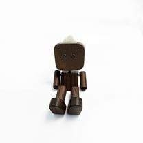 1New Arrival Charming Little Wooden Figure That Sways with Magnetic Expressions,Handcrafted Shaking Wooden Man Figurine Shaking Feet Woodens Doll,Creative Car Dashboard Decorations(Ocean Scented)