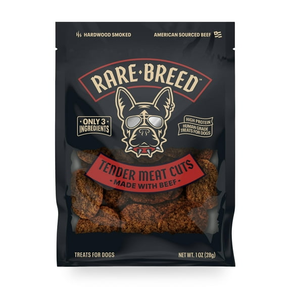 Rare Breed Pet Treats, Tender Meat Cuts, Made with Beef, 1 Ounce Dog Treats