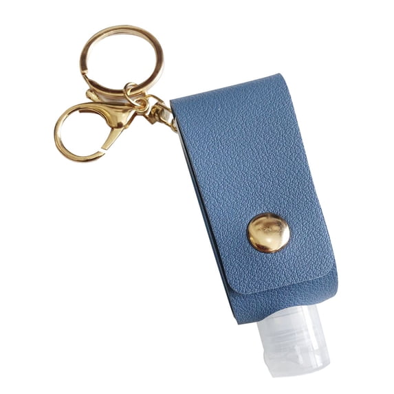 1Oz/30Ml Hand Sanitizer Holder Travel Size,Empty Bottles Leather Sanitizer Holder with Keychain Portable Small Squeeze Bottle Refillable Container for toiletry Lotion Liquid Soap Shampoo Qideship