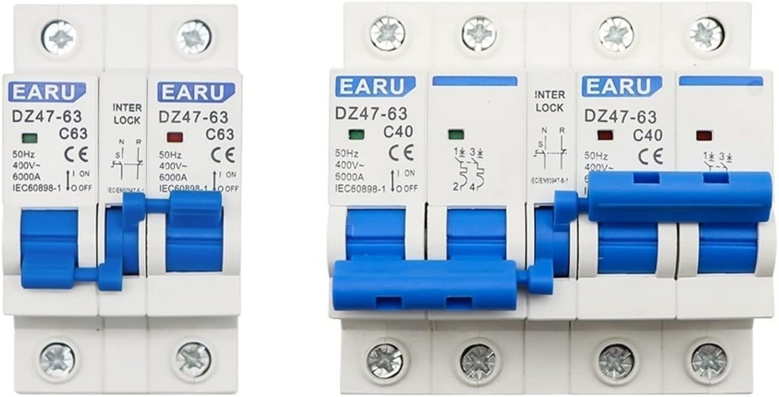 1P+1P 2P+2P MTS AC Dual Power Manual Transfer Interlock Circuit Breaker