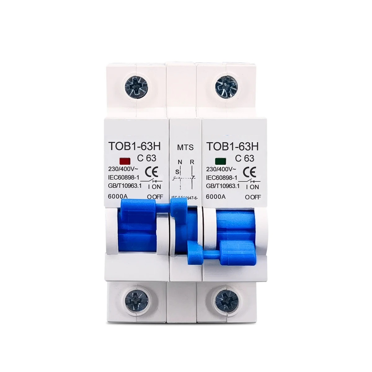 1P+1P  TOMZN AC Dual power Manual transfer switch Circuit breaker MCB 50HZ/60HZ