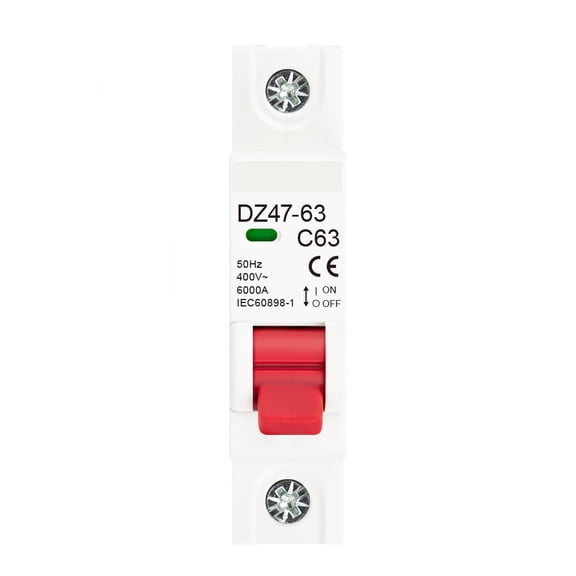 1P AC 230/400V MCB DZ47 C Type Circuit Breaker Overload Protection Short Circuit Protection Small Household Main Switch Din Rail