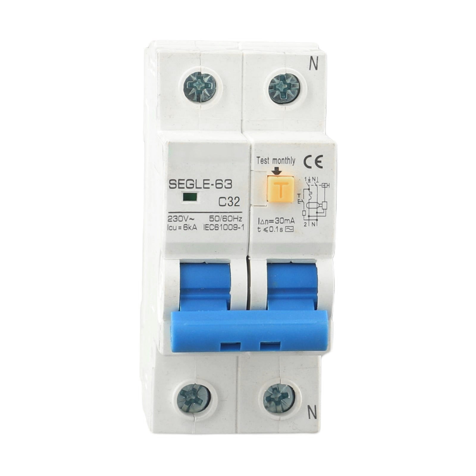 1P+N RCBO leakage circuit breaker with overload leakage protector ...