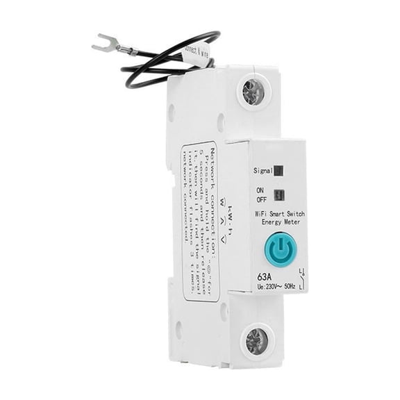 1P Single Phase MCB Switch Din Rail Circuit Breaker Smart Home Energy Meter Power Consumption KWh Meter ,Easy to Install