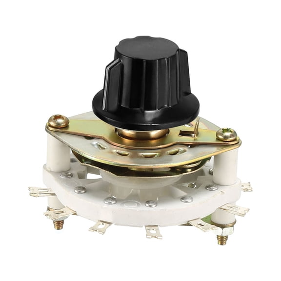 1P9T 1 Pole 9 Position 1-Deck Band Channel Rotary Switch Selector with Knob