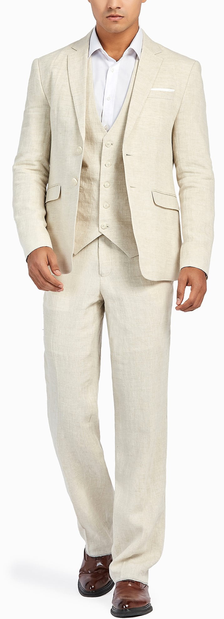 Mens linen vest shop and pants set