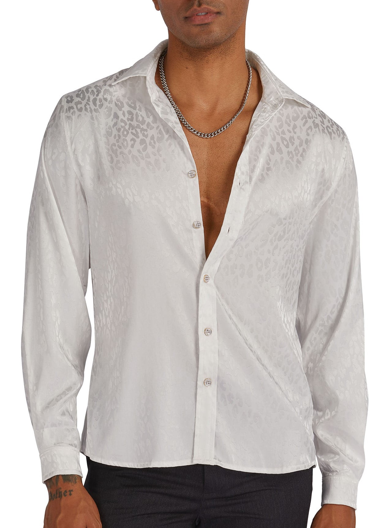 Leopard dress cheap shirt for mens