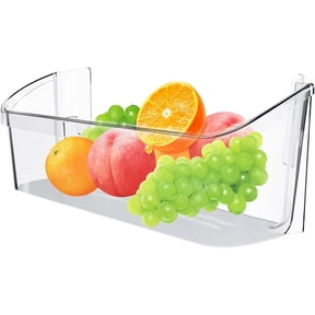 1PACK 240323002 Refrigerator Door Bin Shelf Compatible with Frigidaire or Electrolux, Bottom Shelves on Refrigerator Side, Clear, Double Unit, Replaces PS429725, AP2115742