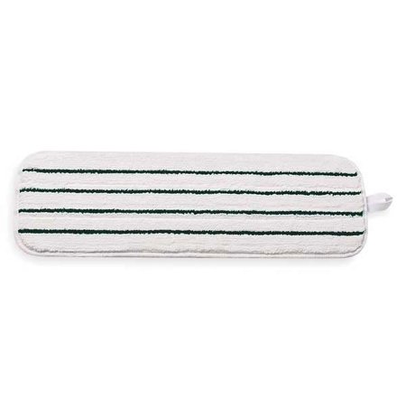 1 PK 3M 18 in Flat Mop Pad, Hook-and-Loop Connection, Cut-End, White, Microfiber, PK10