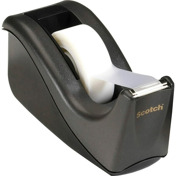 1PACK 3M Scotch Value Desktop Tape Dispenser, 1" core, Two-Tone Black