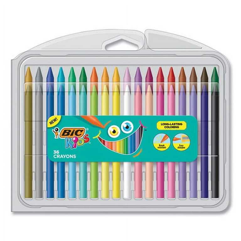 1PACK Bic Kids Coloring Crayons, 36 Assorted Colors, 36/Pack