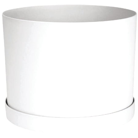 1PACK Bloem Mathers Collection 6 In. White Plastic Planter