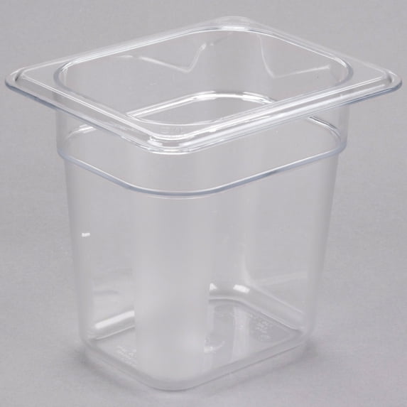 1PACK Cambro 86CW135 Camwear 1/8 Size Clear Polycarbonate Food Pan - 6" Deep